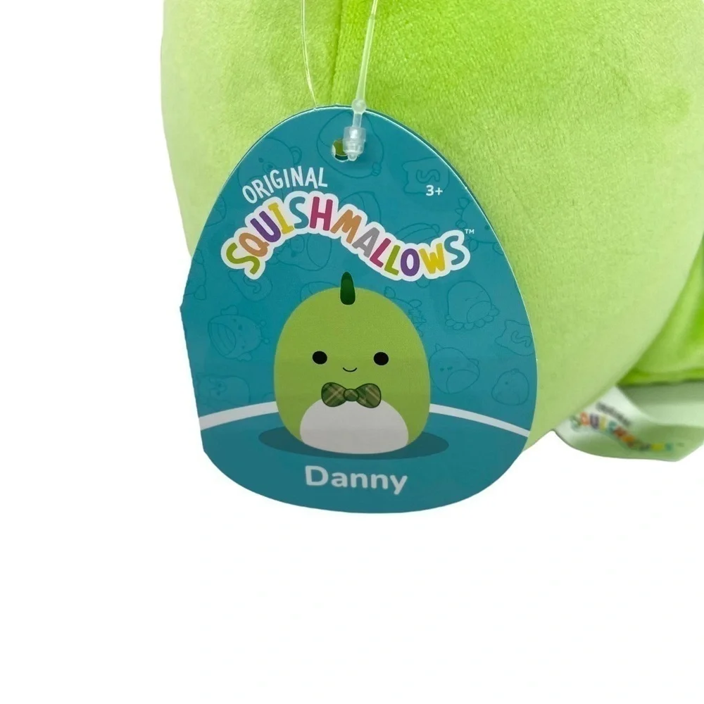 Squishmallow Danny the Dinosaur Plush With Bowtie